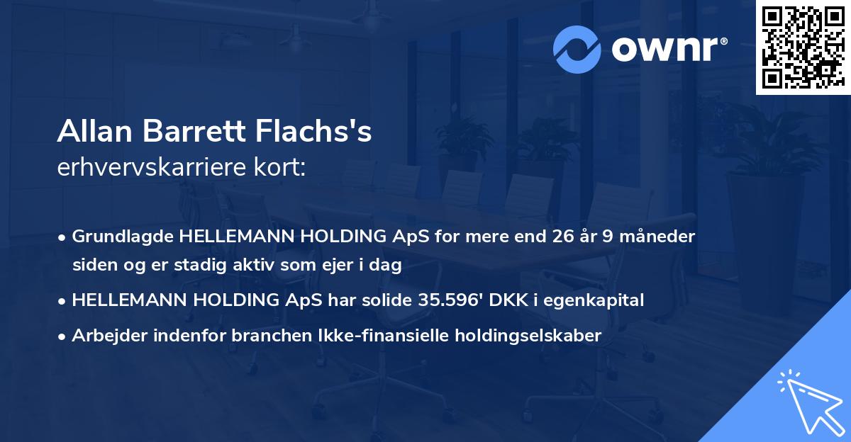 Allan Barrett Flachs's erhvervskarriere kort