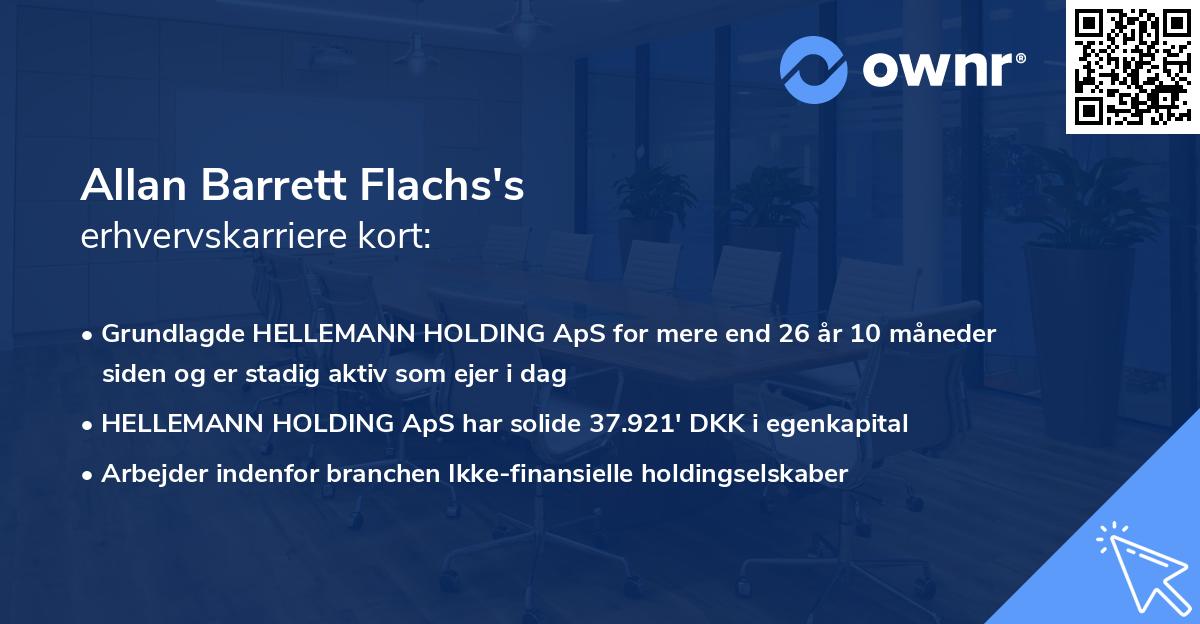 Allan Barrett Flachs's erhvervskarriere kort
