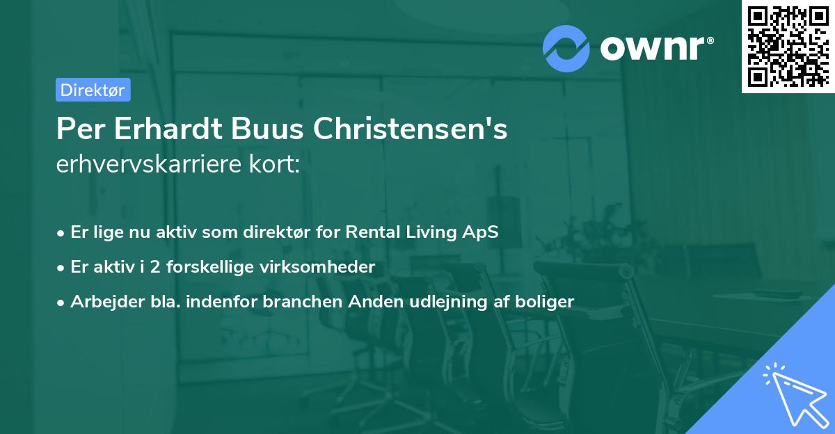 Per Erhardt Buus Christensen's erhvervskarriere kort