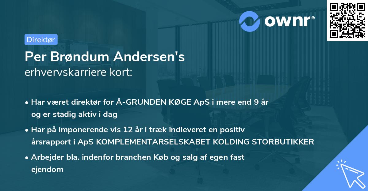 Per Brøndum Andersen's erhvervskarriere kort