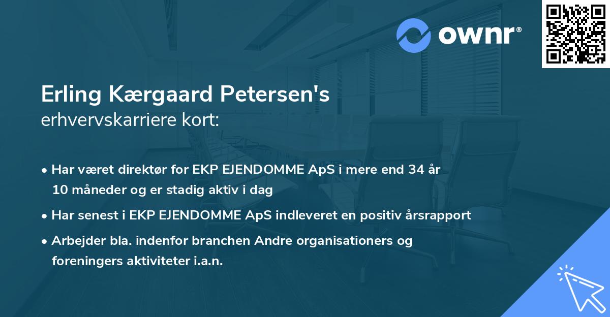 Erling Kærgaard Petersen's erhvervskarriere kort