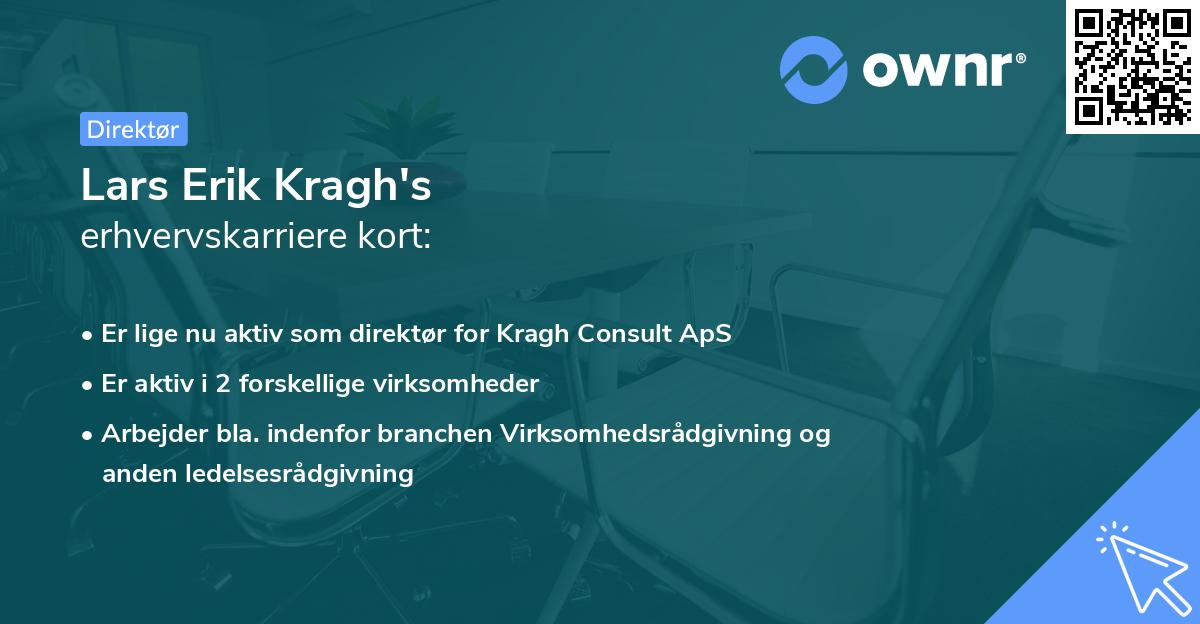 Lars Erik Kragh's erhvervskarriere kort