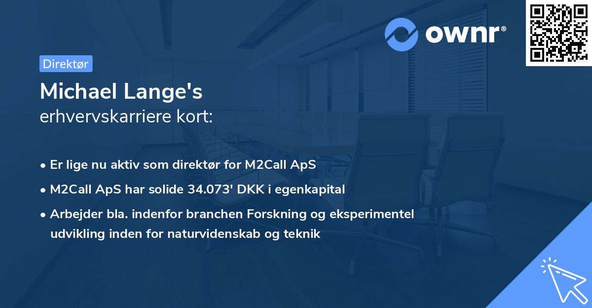 Michael Lange's erhvervskarriere kort