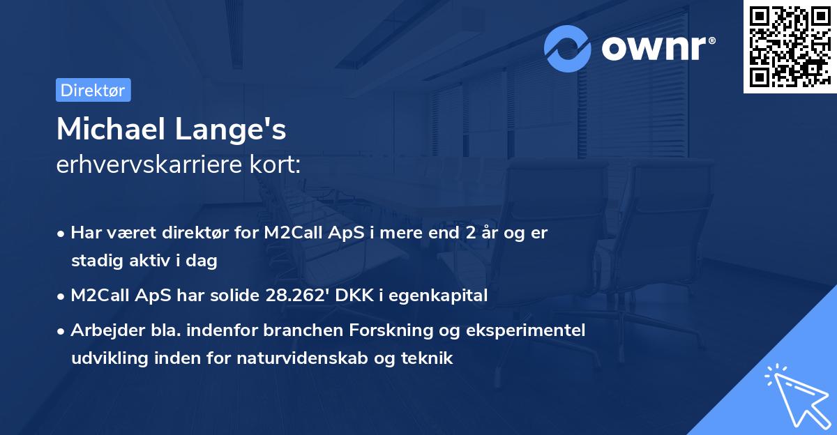 Michael Lange's erhvervskarriere kort
