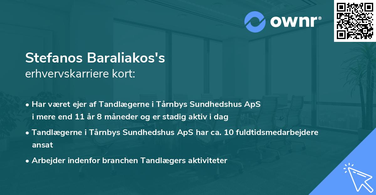 Stefanos Baraliakos's erhvervskarriere kort