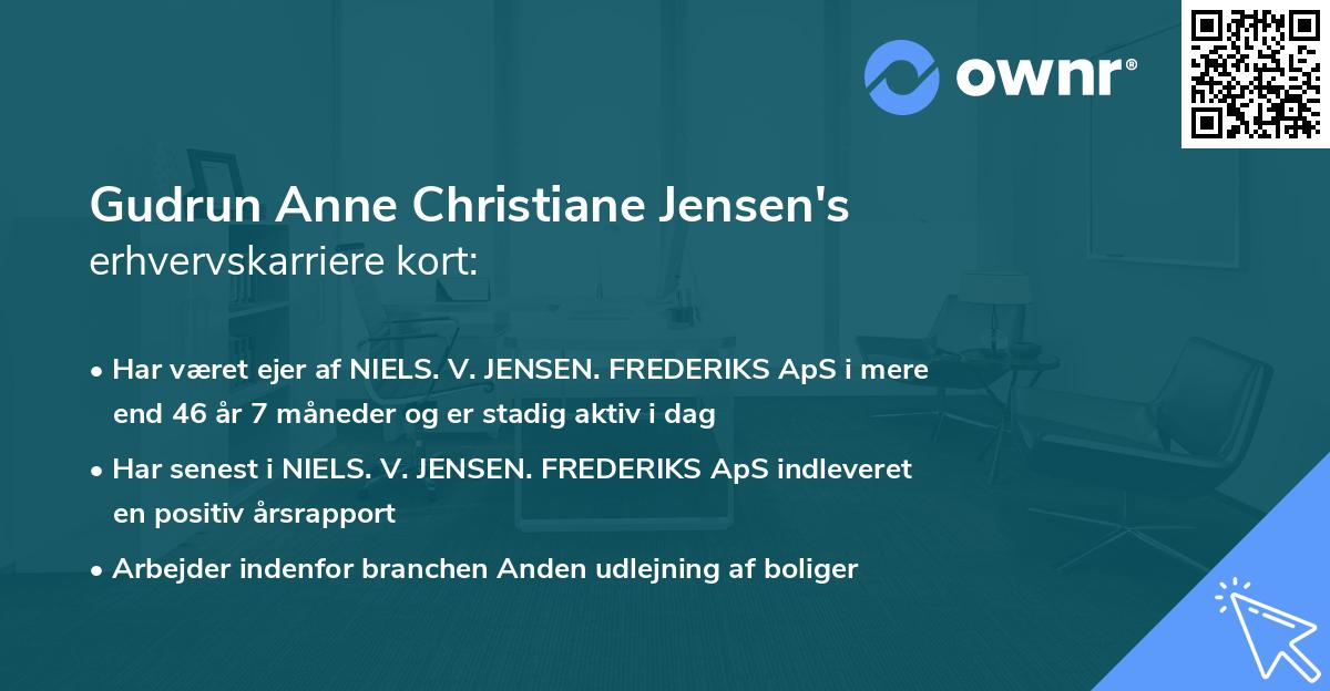 Gudrun Anne Christiane Jensen's erhvervskarriere kort