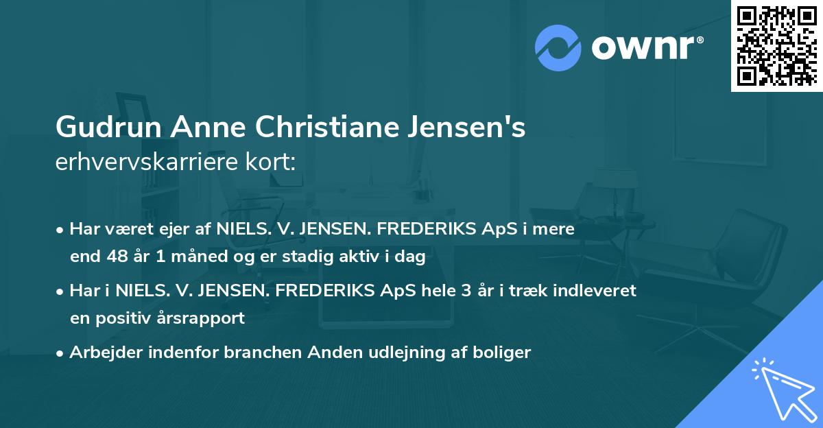 Gudrun Anne Christiane Jensen's erhvervskarriere kort