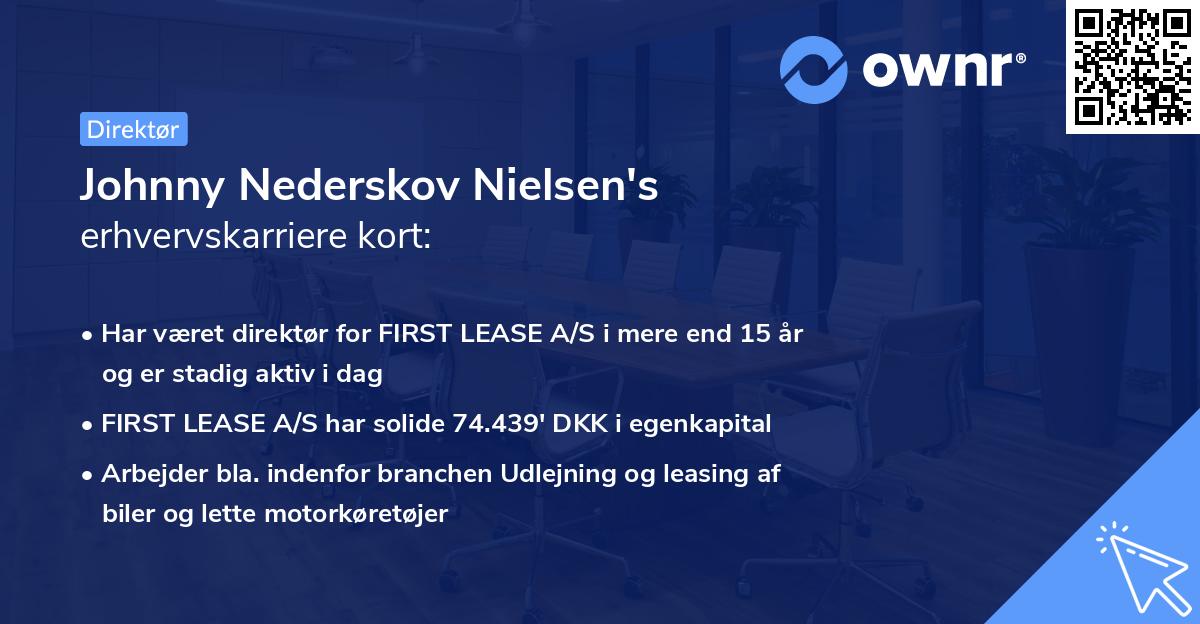 Johnny Nederskov Nielsen's erhvervskarriere kort