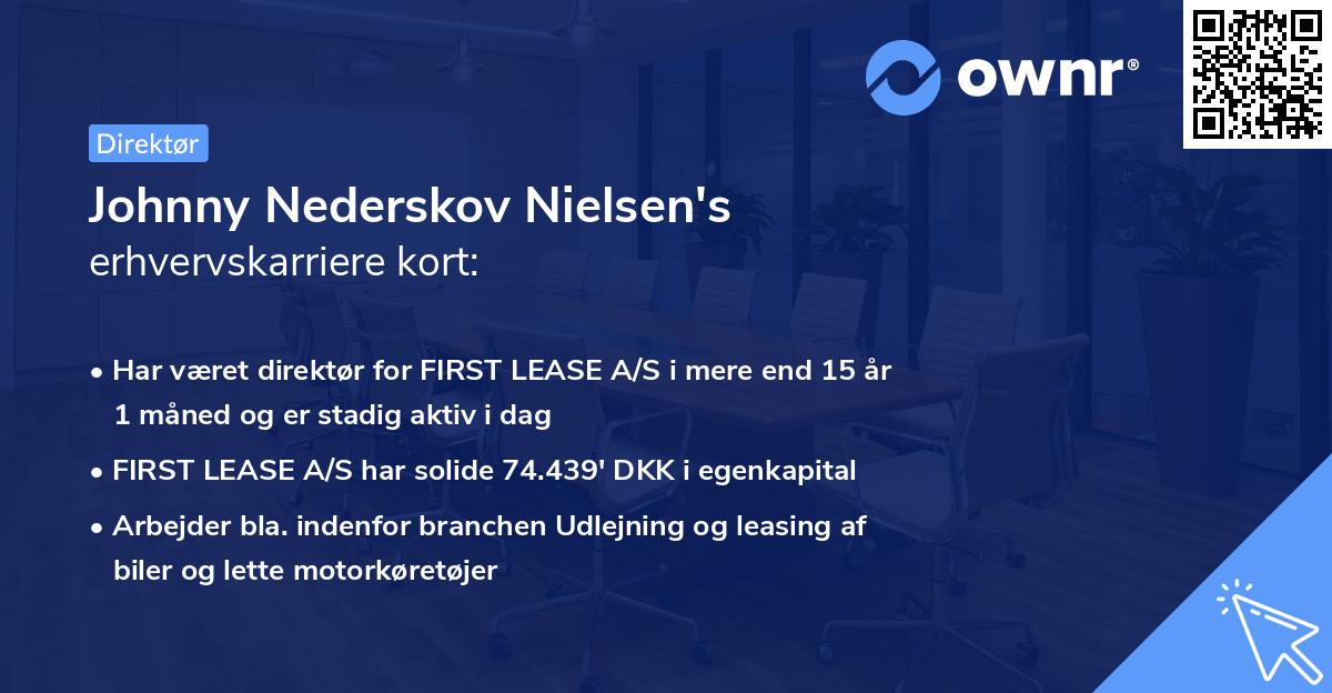 Johnny Nederskov Nielsen's erhvervskarriere kort
