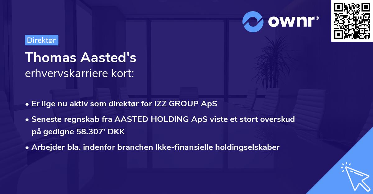 Thomas Aasted's erhvervskarriere kort