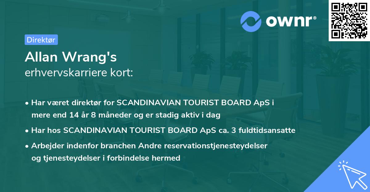 Allan Wrang's erhvervskarriere kort