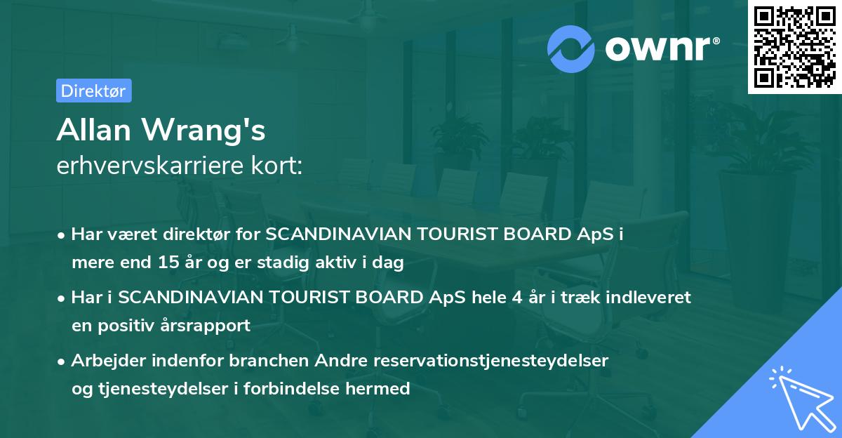 Allan Wrang's erhvervskarriere kort