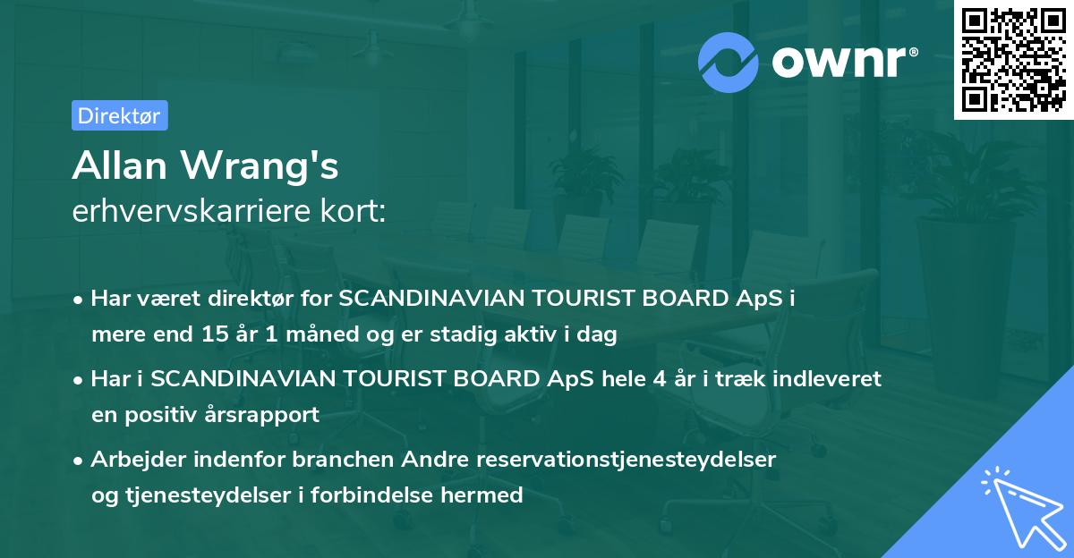 Allan Wrang's erhvervskarriere kort