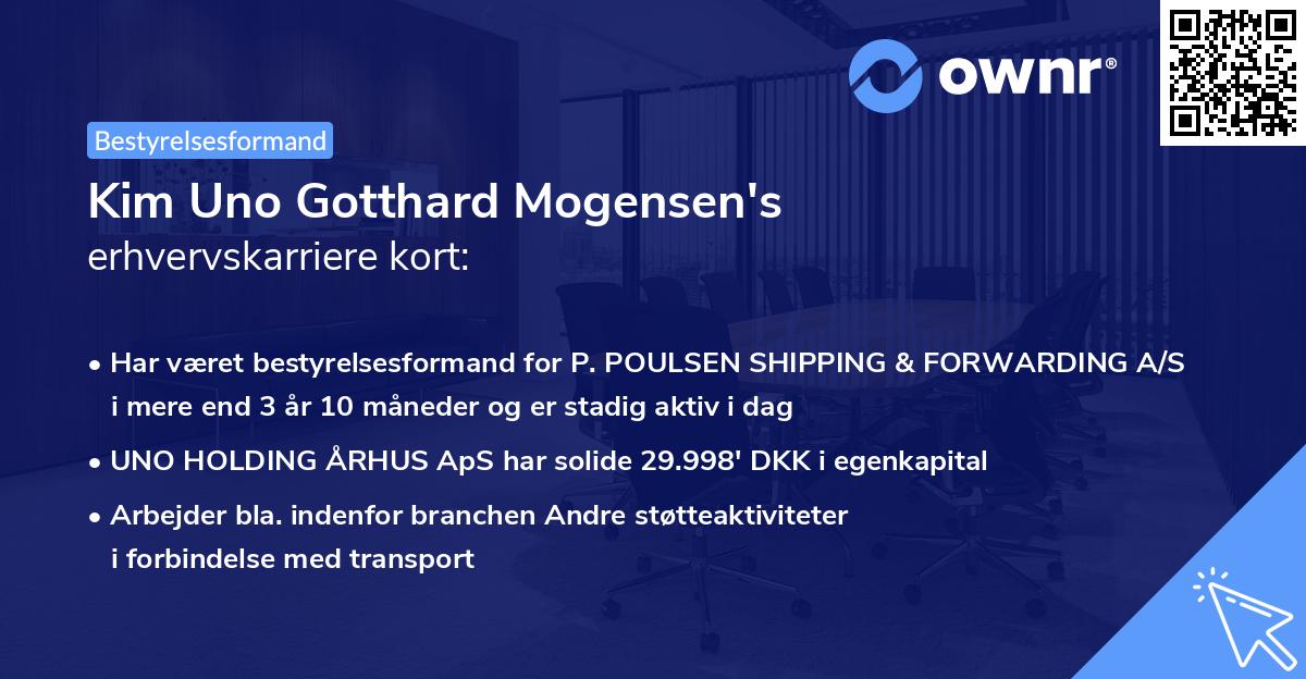 Kim Uno Gotthard Mogensen's erhvervskarriere kort