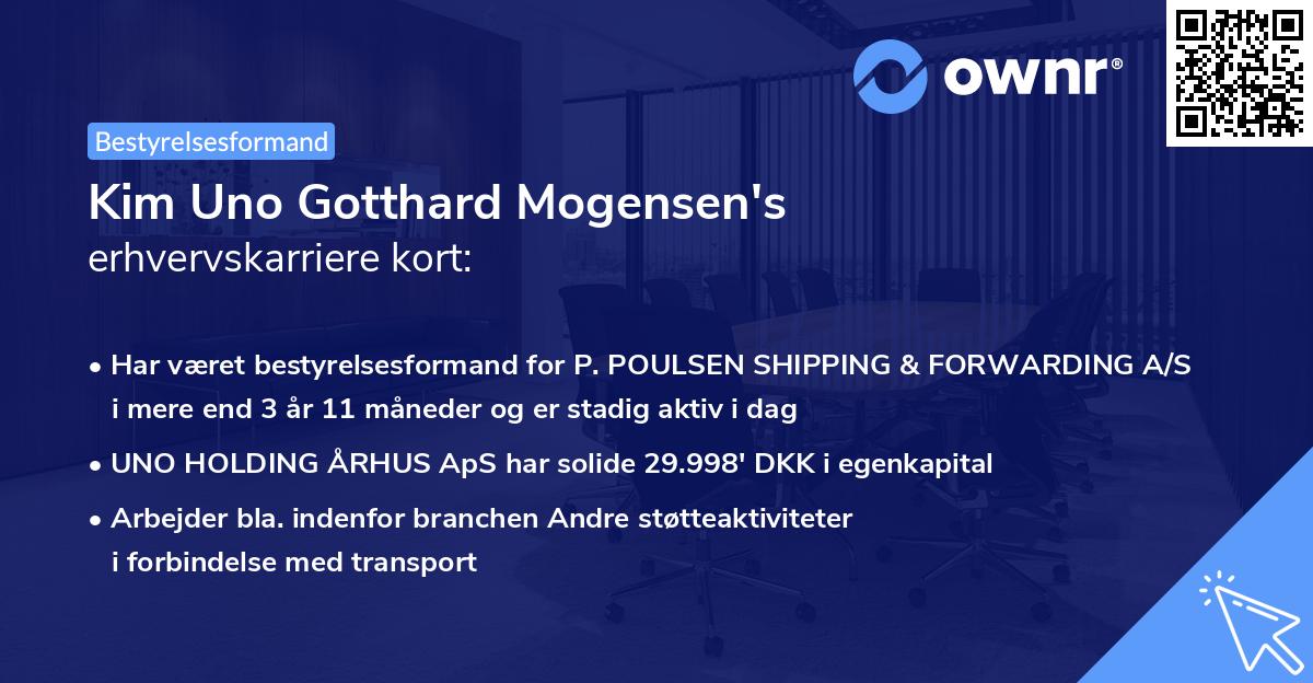 Kim Uno Gotthard Mogensen's erhvervskarriere kort