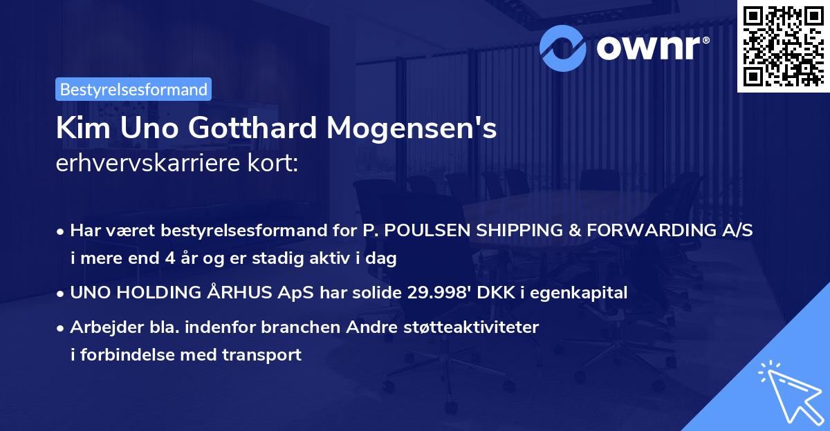 Kim Uno Gotthard Mogensen's erhvervskarriere kort