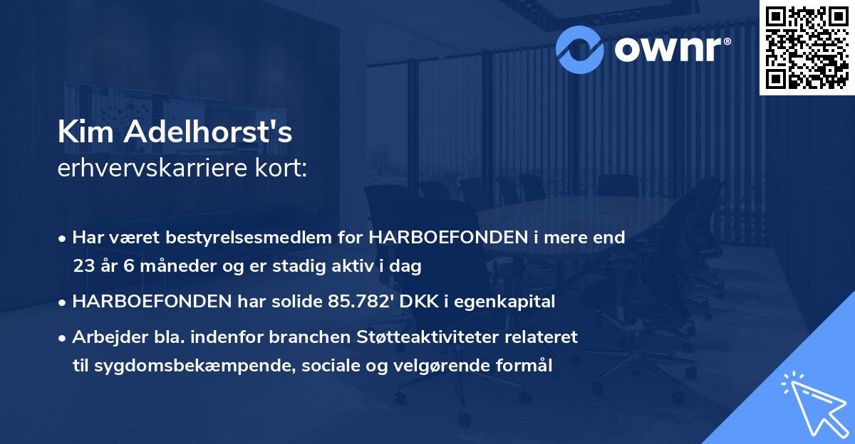 Kim Adelhorst's erhvervskarriere kort