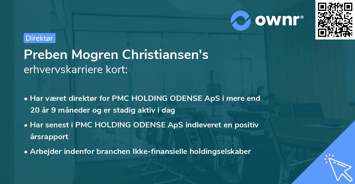 Preben Mogren Christiansen's erhvervskarriere kort