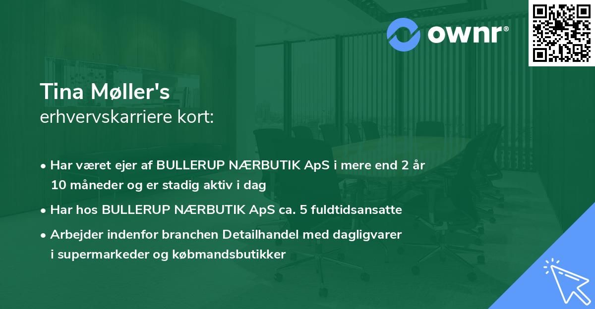 Tina Møller's erhvervskarriere kort