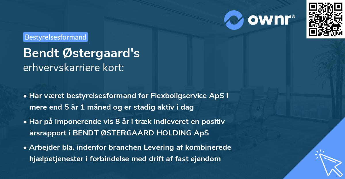 Bendt Østergaard's erhvervskarriere kort