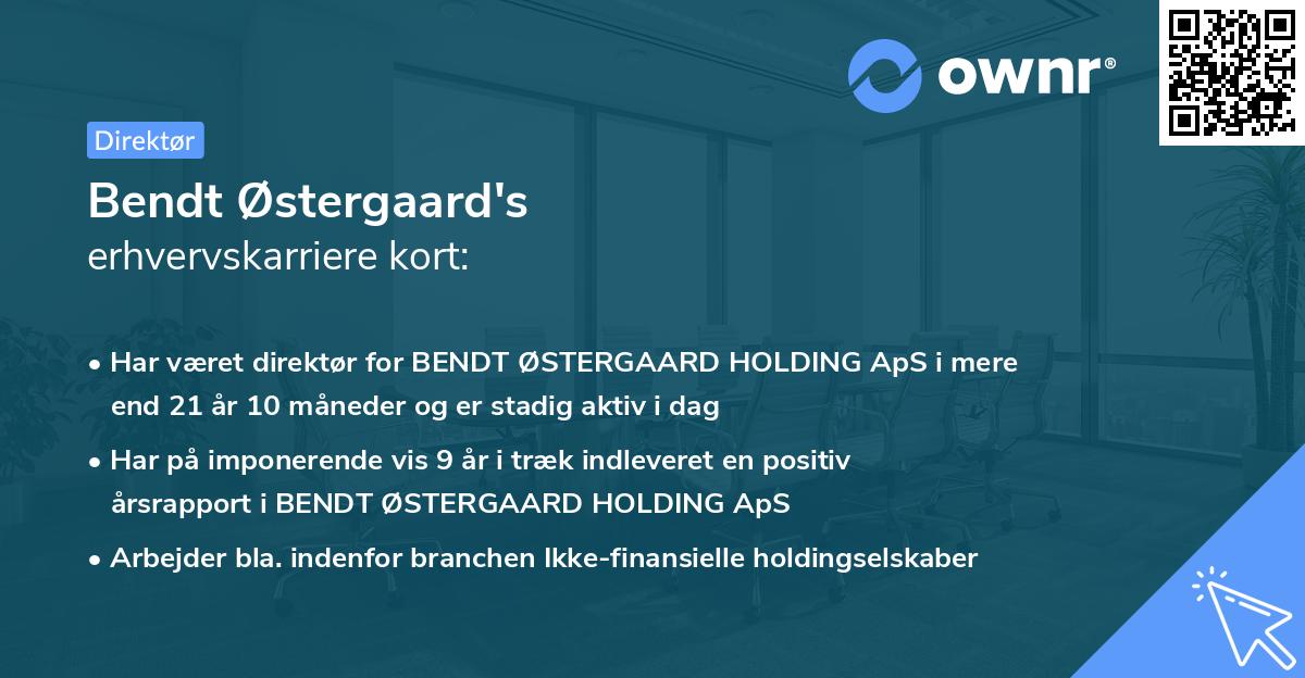 Bendt Østergaard's erhvervskarriere kort