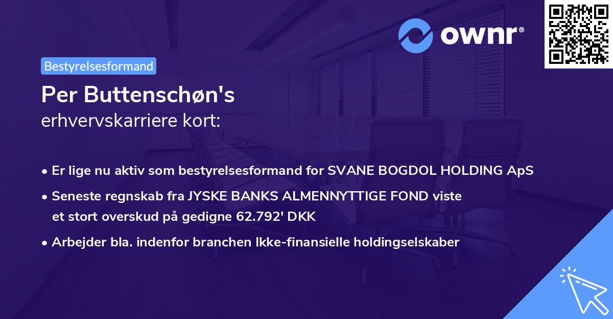 Per Buttenschøn's erhvervskarriere kort