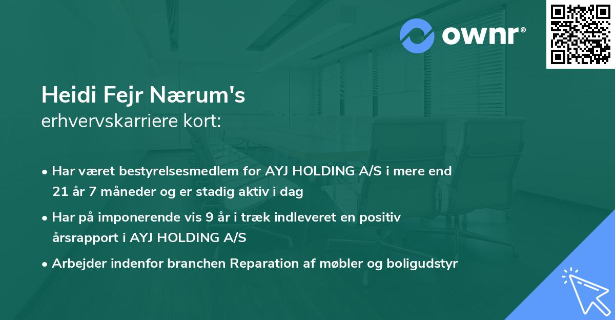 Heidi Fejr Nærum's erhvervskarriere kort