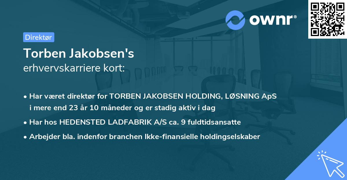 Torben Jakobsen's erhvervskarriere kort