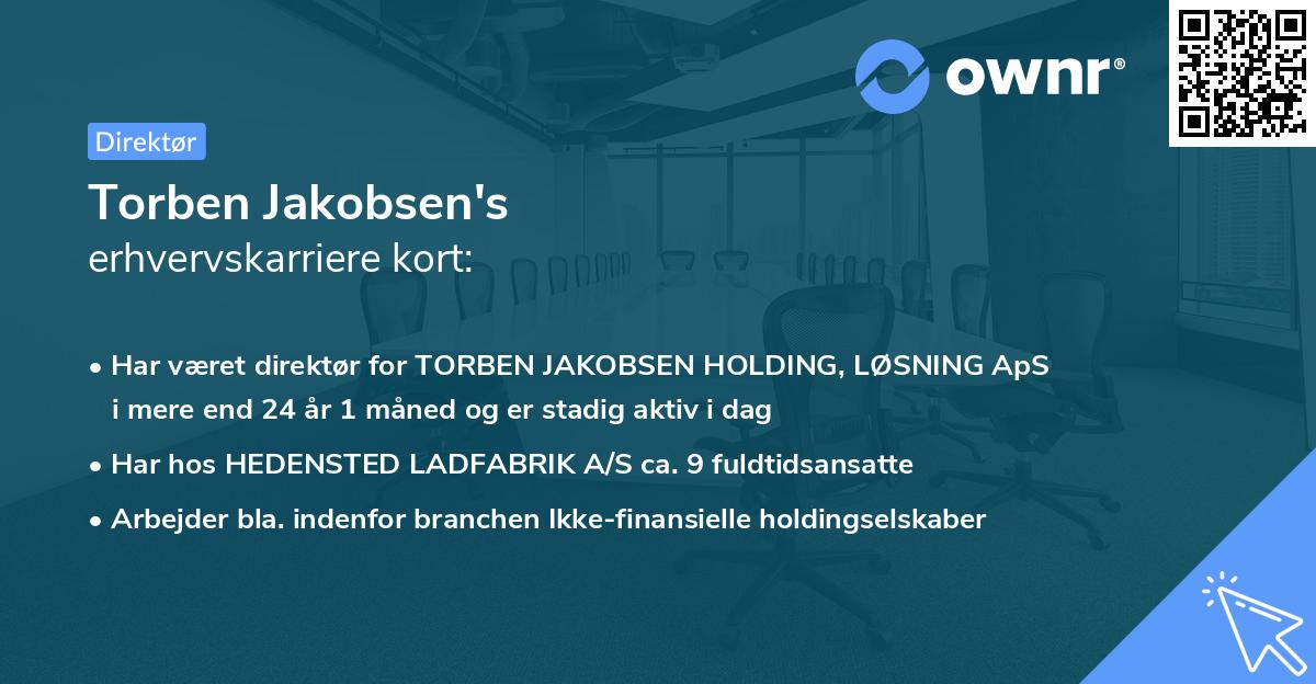 Torben Jakobsen's erhvervskarriere kort