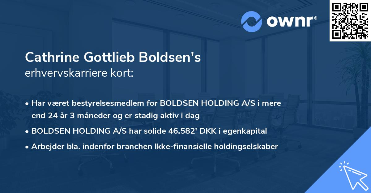Cathrine Gottlieb Boldsen's erhvervskarriere kort