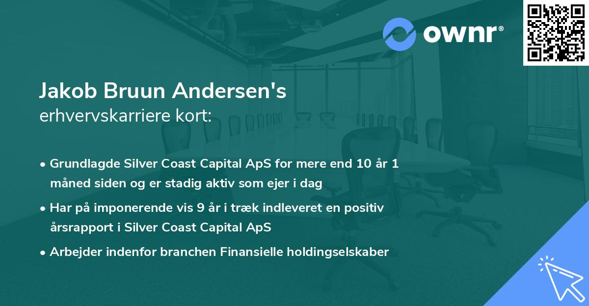 Jakob Bruun Andersen's erhvervskarriere kort