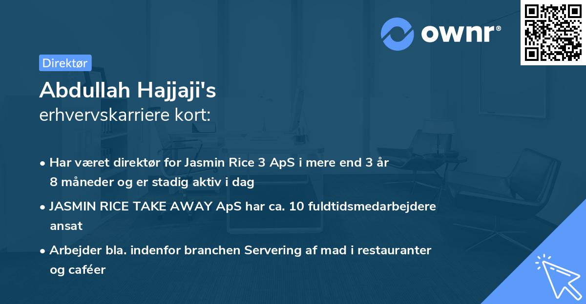 Abdullah Hajjaji's erhvervskarriere kort