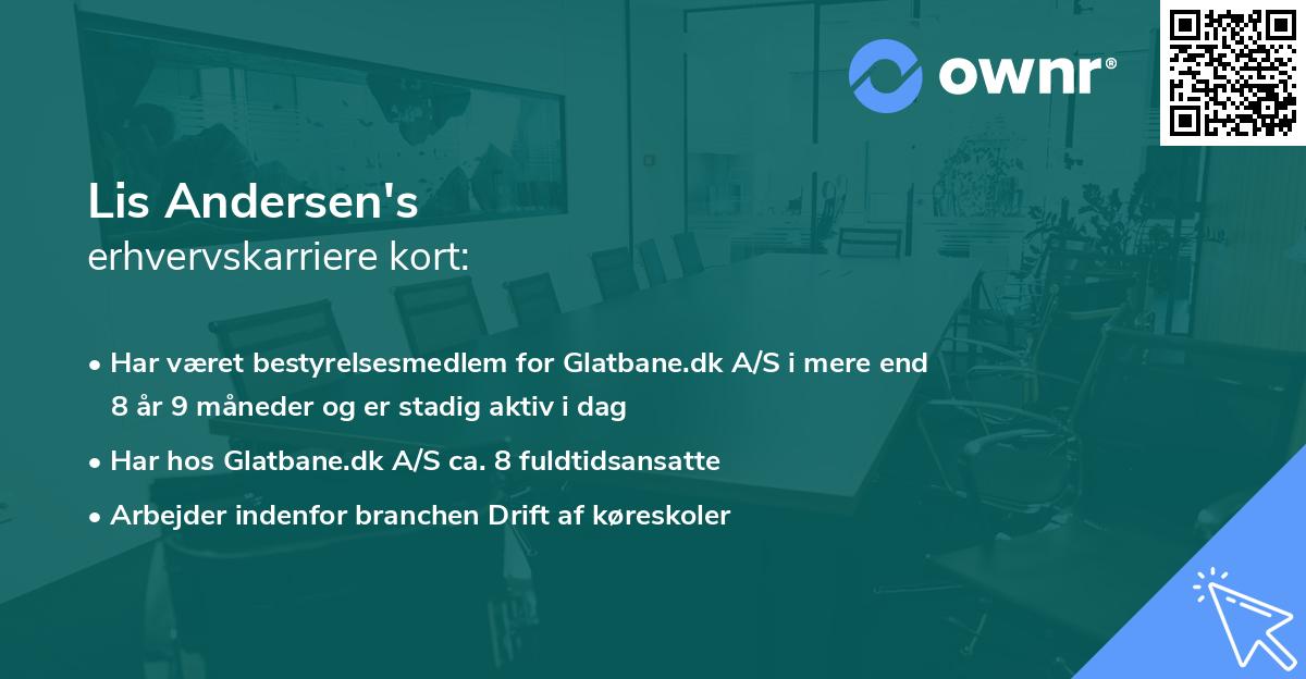 Lis Andersen's erhvervskarriere kort