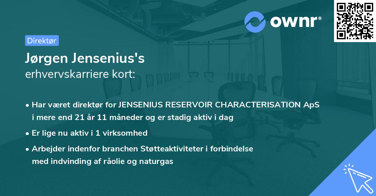 Jørgen Jensenius's erhvervskarriere kort