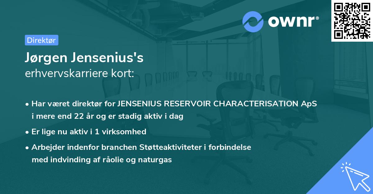 Jørgen Jensenius's erhvervskarriere kort