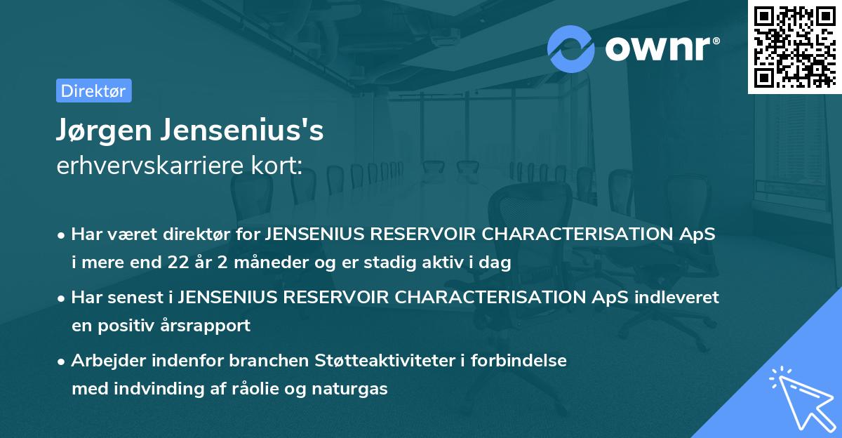 Jørgen Jensenius's erhvervskarriere kort