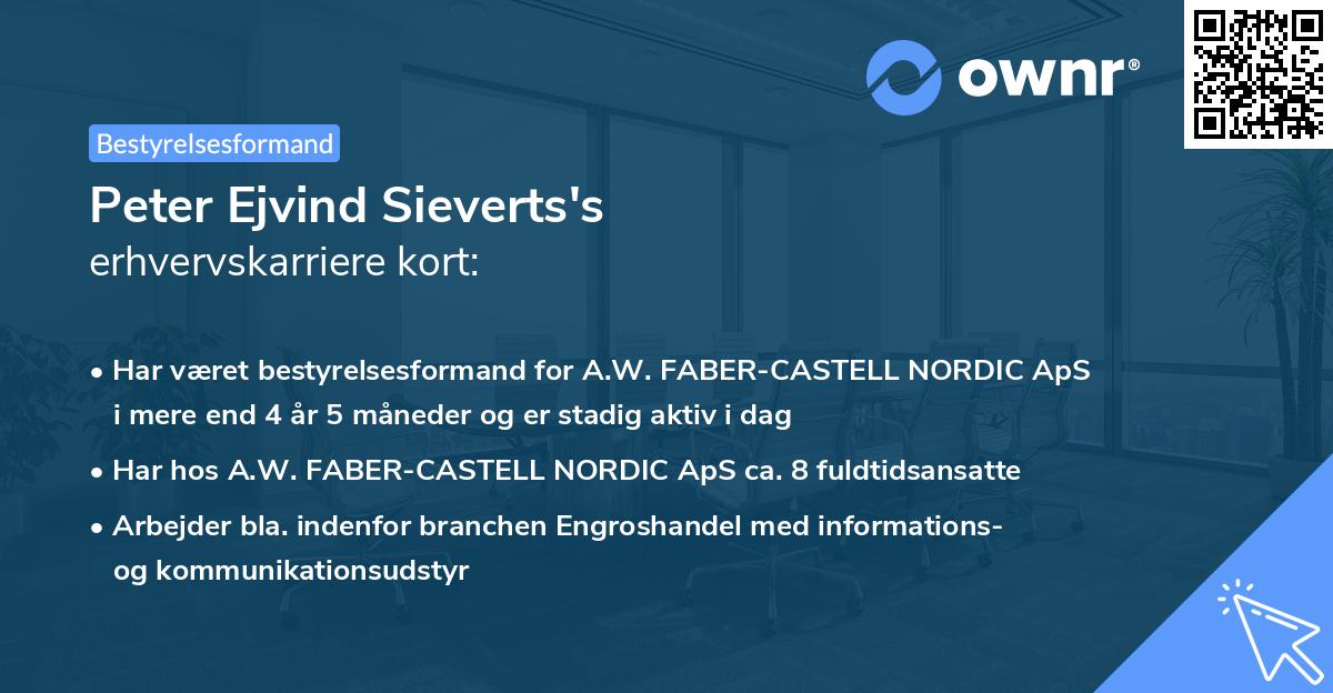 Peter Ejvind Sieverts's erhvervskarriere kort