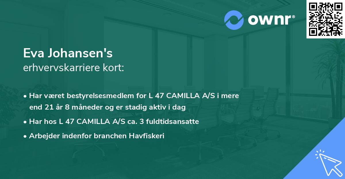 Eva Johansen's erhvervskarriere kort