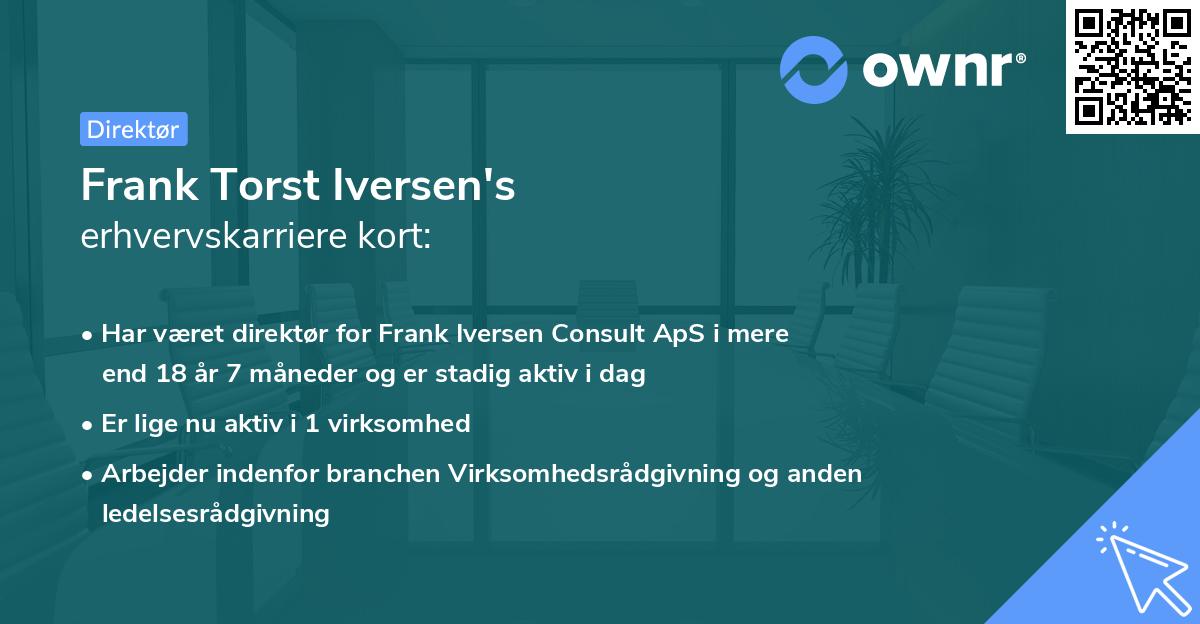 Frank Torst Iversen's erhvervskarriere kort