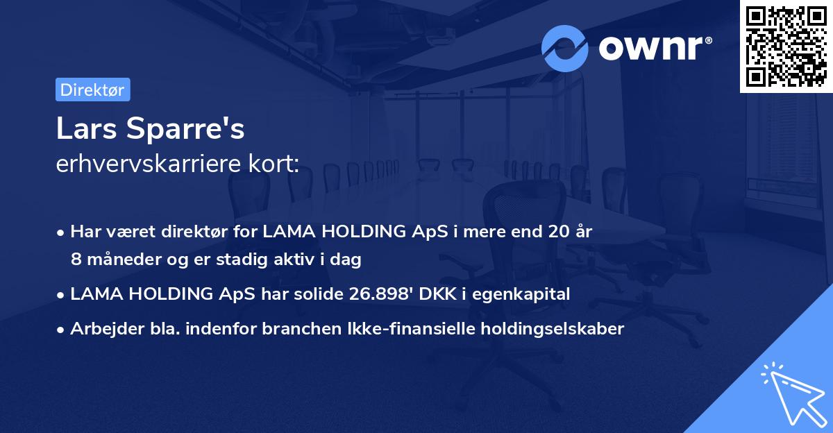 Lars Sparre's erhvervskarriere kort