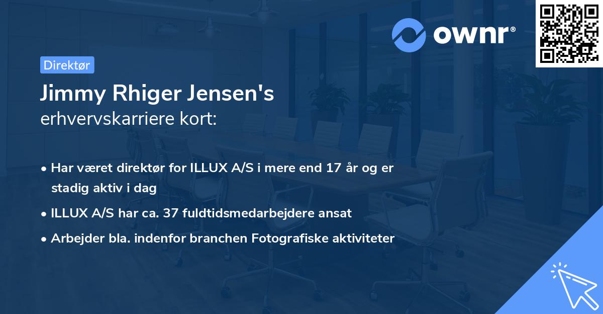 Jimmy Rhiger Jensen's erhvervskarriere kort