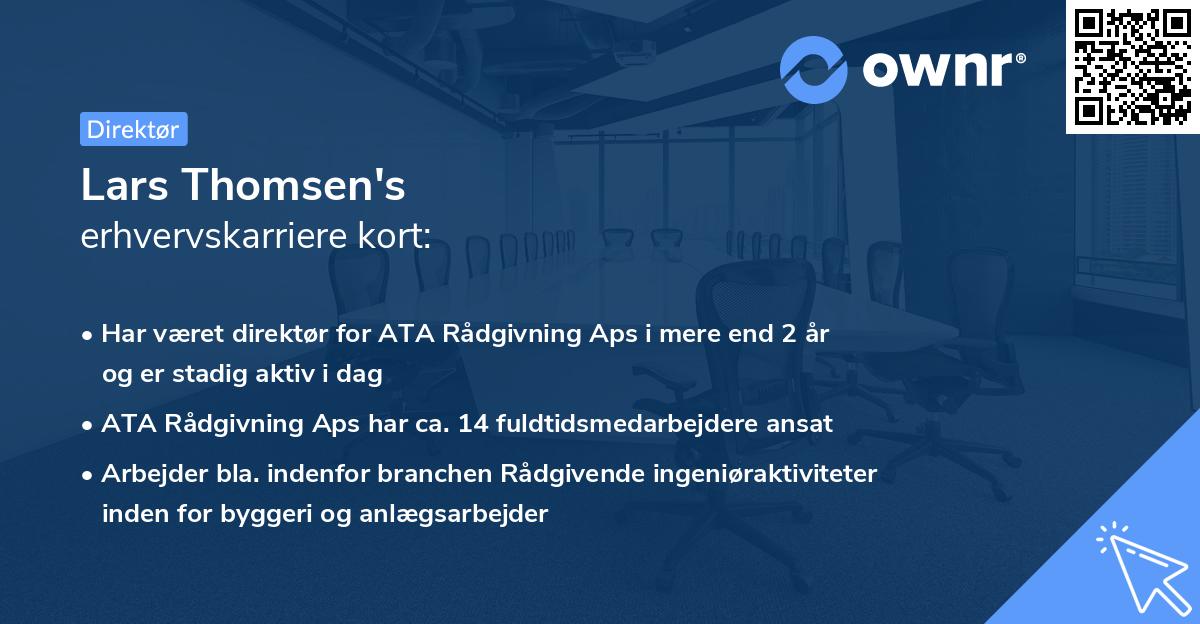 Lars Thomsen's erhvervskarriere kort