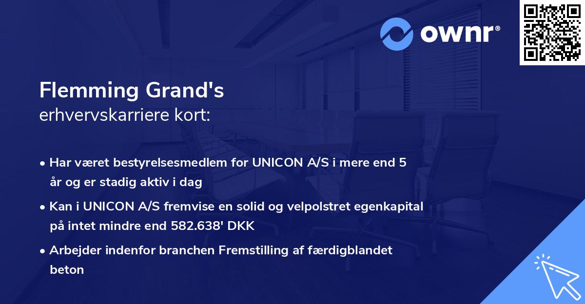 Flemming Grand's erhvervskarriere kort
