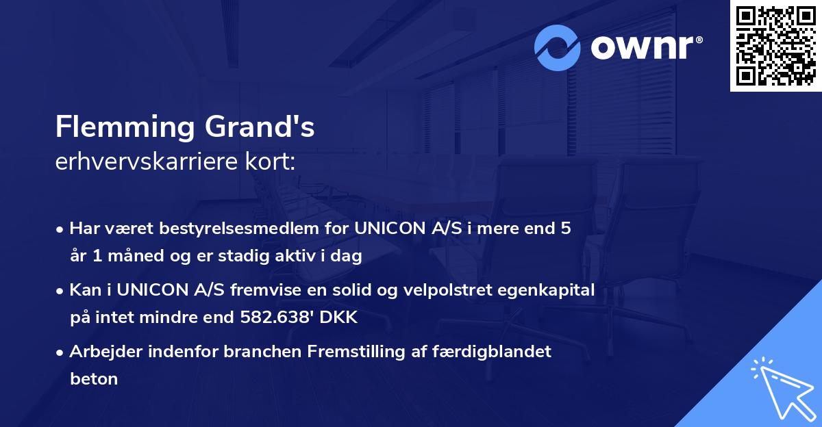 Flemming Grand's erhvervskarriere kort
