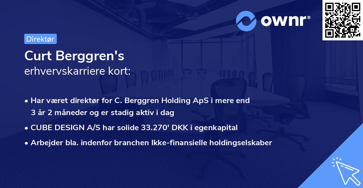 Curt Berggren's erhvervskarriere kort