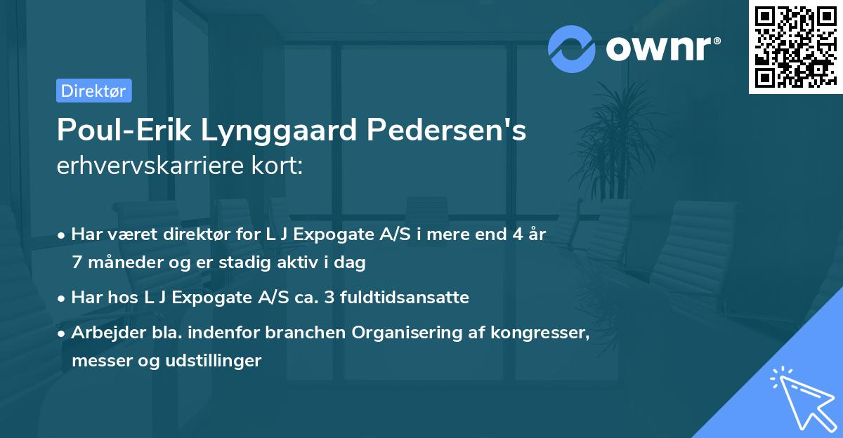 Poul-Erik Lynggaard Pedersen's erhvervskarriere kort