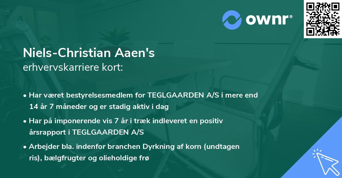 Niels-Christian Aaen's erhvervskarriere kort