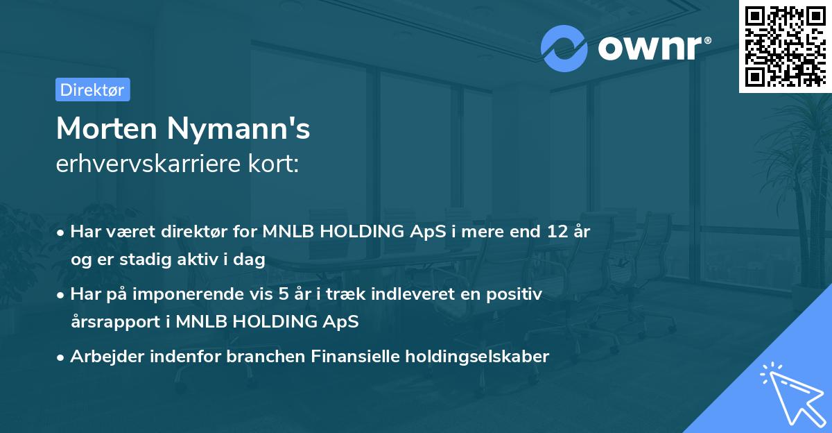 Morten Nymann's erhvervskarriere kort