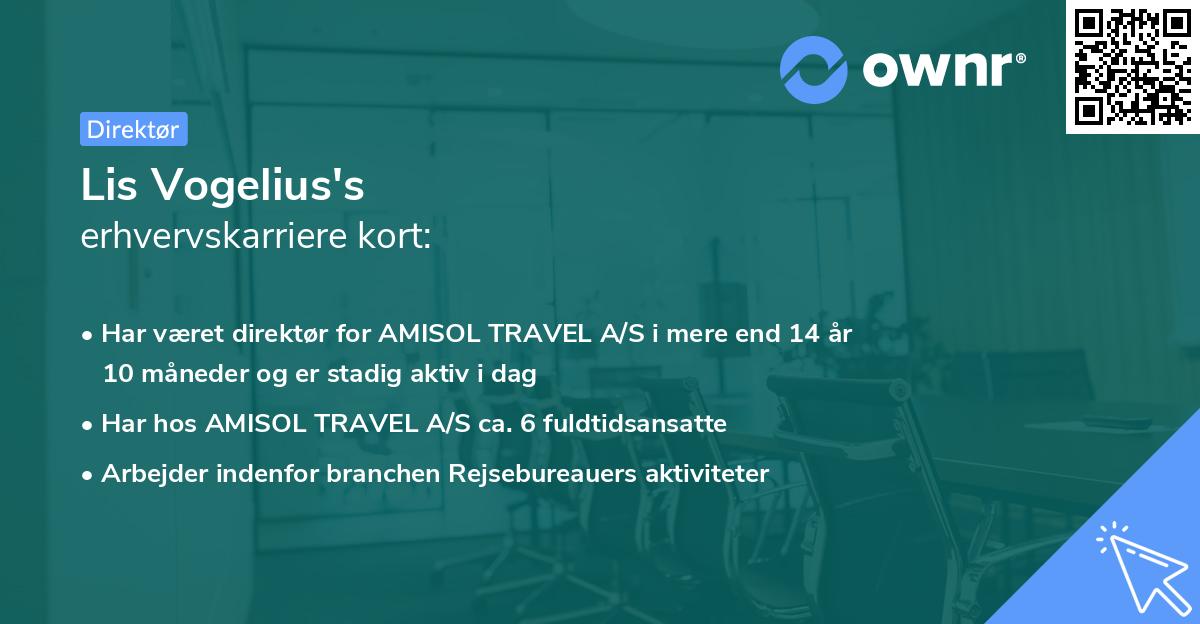 Lis Vogelius's erhvervskarriere kort