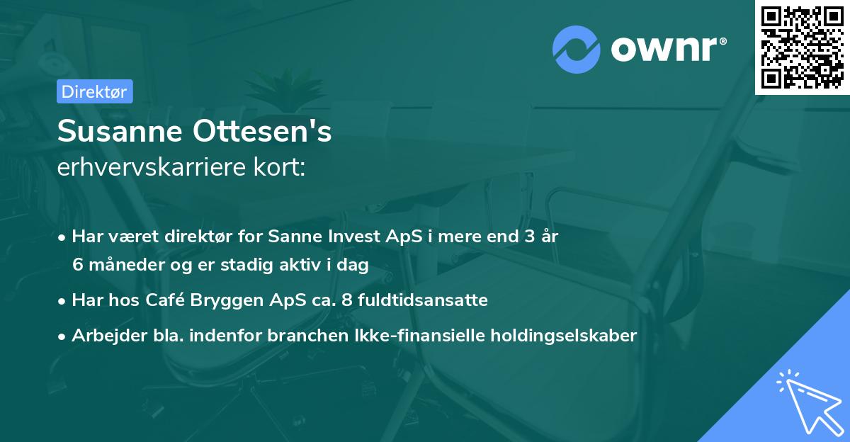 Susanne Ottesen's erhvervskarriere kort
